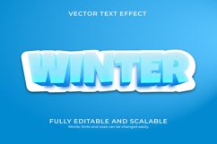 winter 3d text effect vector Product Image 1