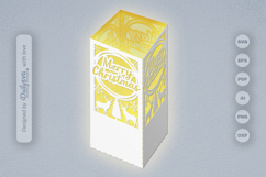 Winter Deer Christmas Lantern Papercut SVG Product Image 2