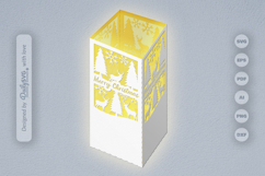 Winter Deer Christmas Lantern Papercut SVG Product Image 2