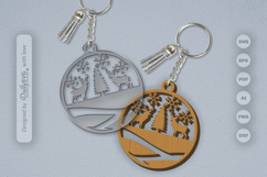 Winter Deer Keychain Laser Cut Product Image 1