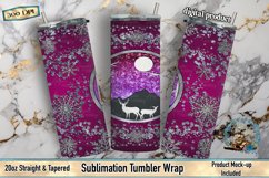 Winter Deer, Sublimation Tumbler, Tumbler Wrap, Christmas Tumbler