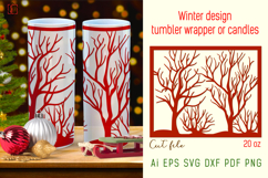 Christmas Design Wrap for Glasses/Candles. Cutting File Product Image 1