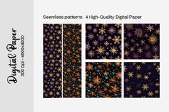 Winter Digital Paper Snow Snowflake Digital Paper Product Image 2