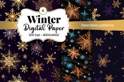 Winter Digital Paper Snow Snowflake Digital Paper Product Image 1