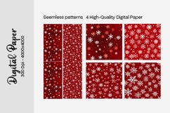Winter Digital Paper Snow Snowflake Digital Paper Product Image 2