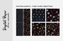 Winter Digital Paper Snow Snowflake Digital Paper Product Image 2
