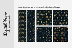 Winter Digital Paper Snow Snowflake Digital Paper Product Image 2