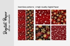 Winter Digital Paper Snow Snowflake Digital Paper Product Image 2