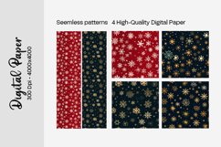 Winter Digital Paper Snow Snowflake Digital Paper Product Image 2