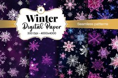 Winter Bokeh, Digital Paper, Scrapbook Paper, Bokeh, Snowflake Bokeh, Blue Bokeh, Snow Digital Paper, Snowflake Scrapbook, Blue Snowflake, Winter, Snowflake,