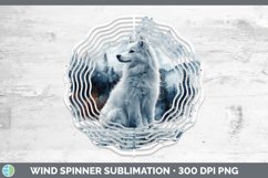 GorgeousWinter Dogs Wind Spinner design.