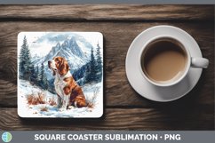 GorgeousWinter Dogs Square Coaster design.