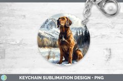 GorgeousWinter Dogs Keychain design.