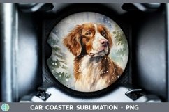 GorgeousWinter Dogs Car Coaster design.
