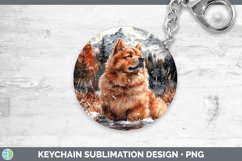 GorgeousWinter Dogs Keychain design.