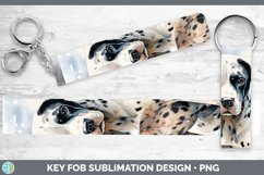 GorgeousWinter Dogs Key Fob design.