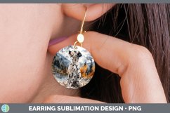 GorgeousWinter Dogs Round Earrings design.