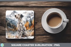 GorgeousWinter Dogs Square Coaster design.