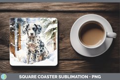 GorgeousWinter Dogs Square Coaster design.