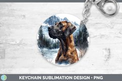 GorgeousWinter Dogs Keychain design.