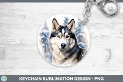GorgeousWinter Dogs Keychain design.