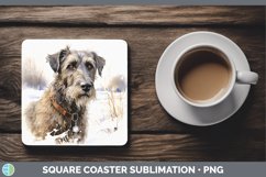 GorgeousWinter Dogs Square Coaster design.