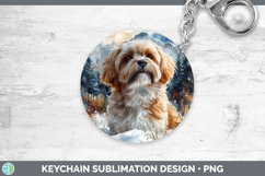 GorgeousWinter Dogs Keychain design.