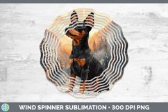 GorgeousWinter Dogs Wind Spinner design.