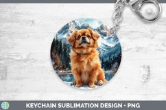 GorgeousWinter Dogs Keychain design.
