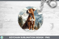 GorgeousWinter Dogs Keychain design.