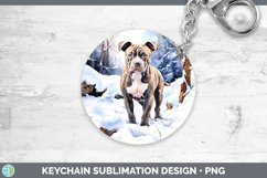 GorgeousWinter Dogs Keychain design.