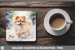 GorgeousWinter Dogs Square Coaster design.