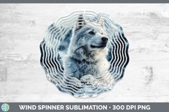 GorgeousWinter Dogs Wind Spinner design.