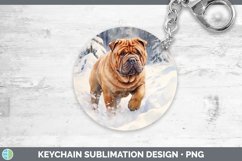 GorgeousWinter Dogs Keychain design.