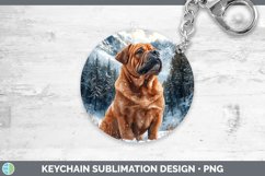 GorgeousWinter Dogs Keychain design.