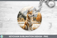 GorgeousWinter Dogs Keychain design.