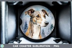 GorgeousWinter Dogs Car Coaster design.