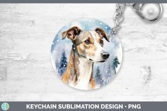 GorgeousWinter Dogs Keychain design.