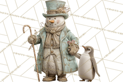 Winter Wonderland Clipart, Holiday Animals Digital Art PNG Product Image 2