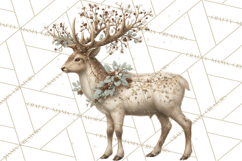 Winter Wonderland Clipart, Holiday Animals Digital Art PNG Product Image 4