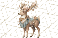 Winter Wonderland Clipart, Holiday Animals Digital Art PNG Product Image 5