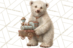Winter Wonderland Clipart, Holiday Animals Digital Art PNG Product Image 3