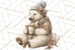 Winter Wonderland Clipart, Holiday Animals Digital Art PNG Product Image 5