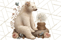 Winter Wonderland Clipart, Holiday Animals Digital Art PNG Product Image 3