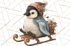Winter Wonderland Clipart, Holiday Animals Digital Art PNG Product Image 2