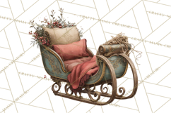 Winter Wonderland Clipart, Holiday Animals Digital Art PNG Product Image 4