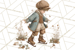 Winter Wonderland Clipart, Holiday Animals Digital Art PNG Product Image 2