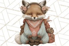Winter Wonderland Clipart, Holiday Animals Digital Art PNG Product Image 2