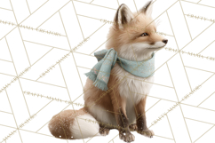 Winter Wonderland Clipart, Holiday Animals Digital Art PNG Product Image 4