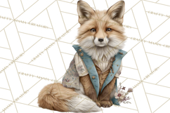 Winter Wonderland Clipart, Holiday Animals Digital Art PNG Product Image 5